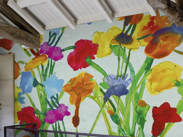 IN THE GARDEN WPN 1404 - Contemporary style cellulose fibre wallpaper with floral pattern by Spaghetti Wall - view 2